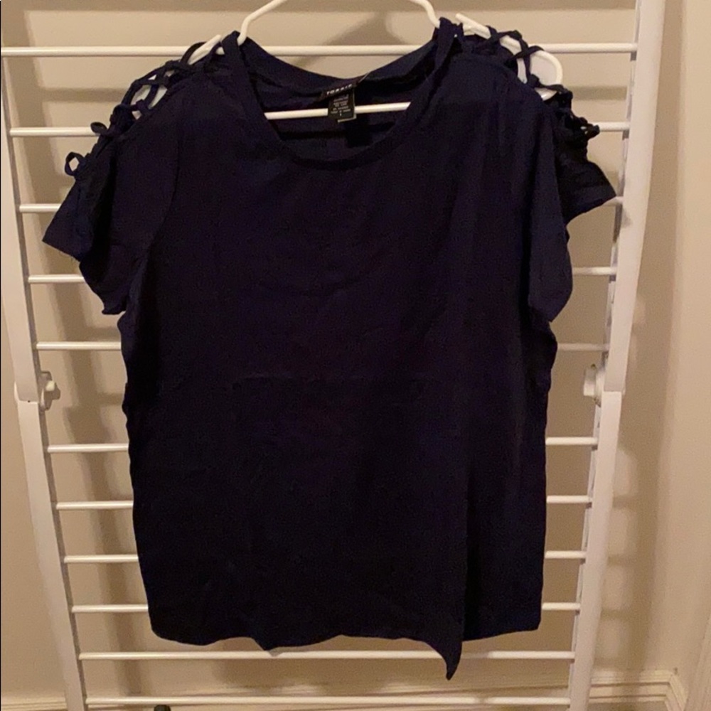 Crew Neck Lace Up Tee